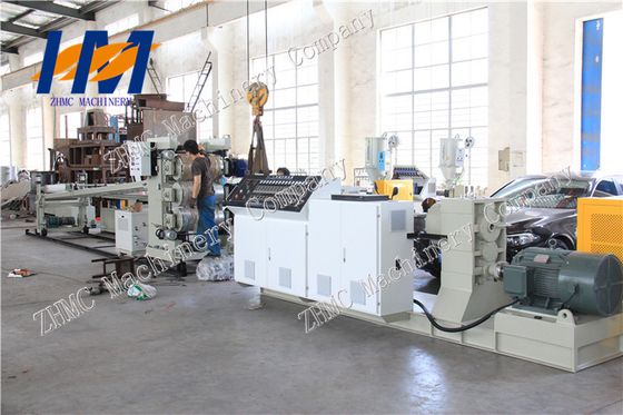 190KW Plastic Sheet Extrusion Line , PVC Sheet Making Machine 0.2-20mm Thickness